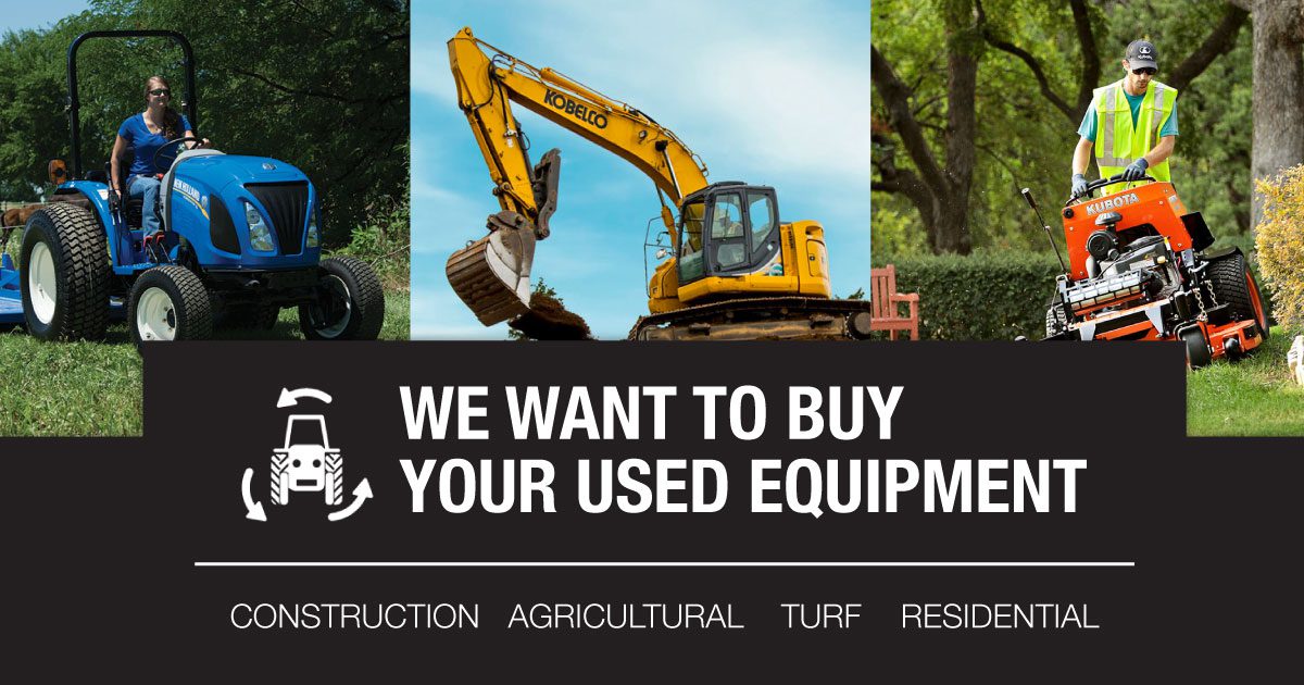 We want to buy your used equipment